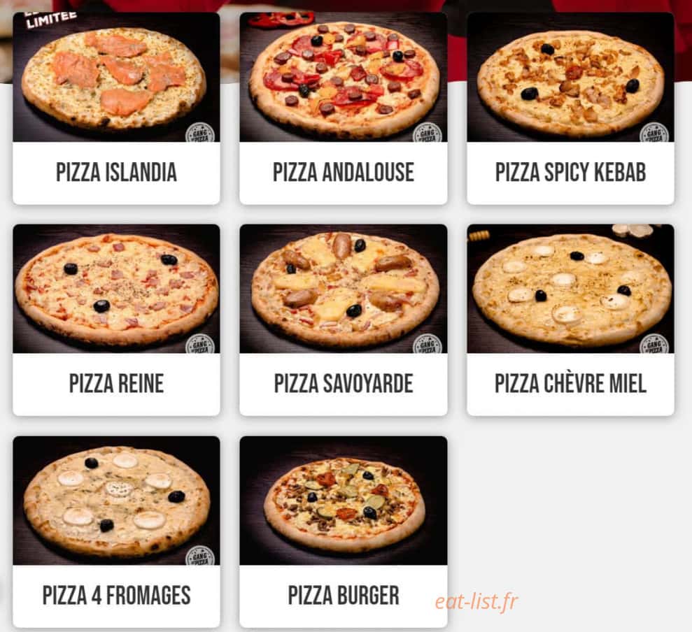 Gang Of Pizza — carte page 1