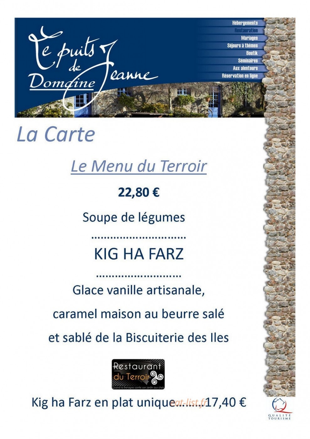 Le Puits de Jeanne — carte page 1