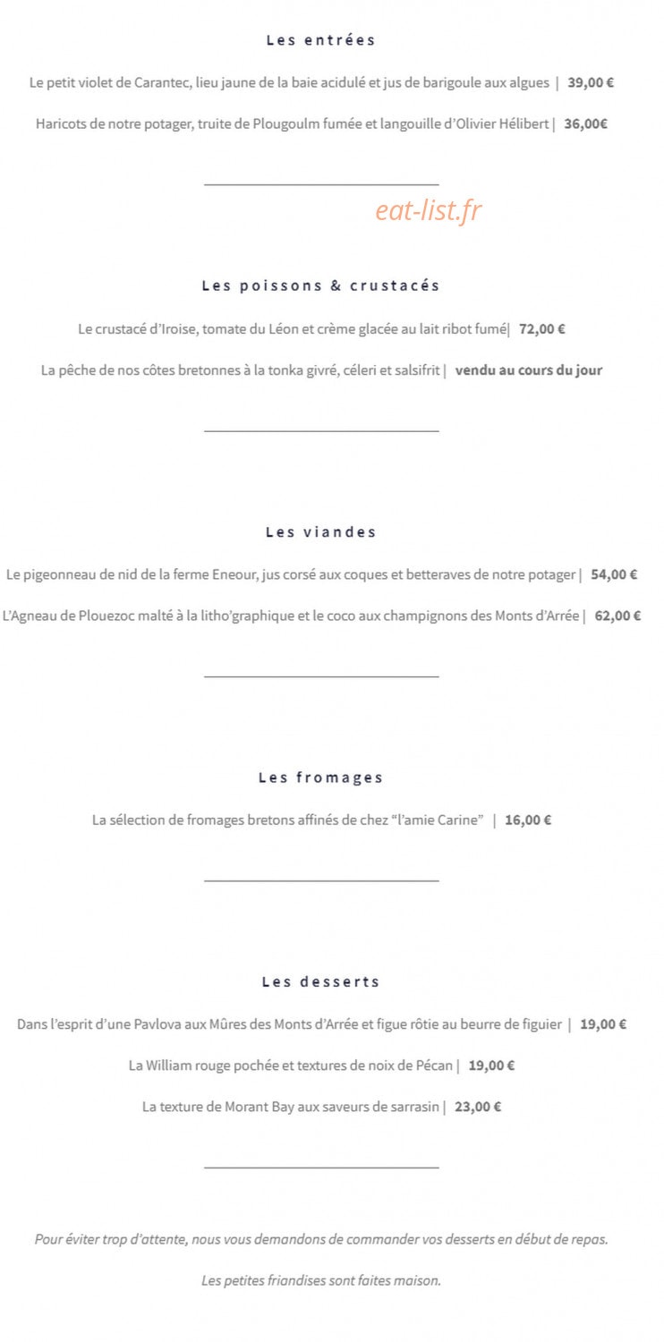 L'hôtel de Carantec — carte page 3