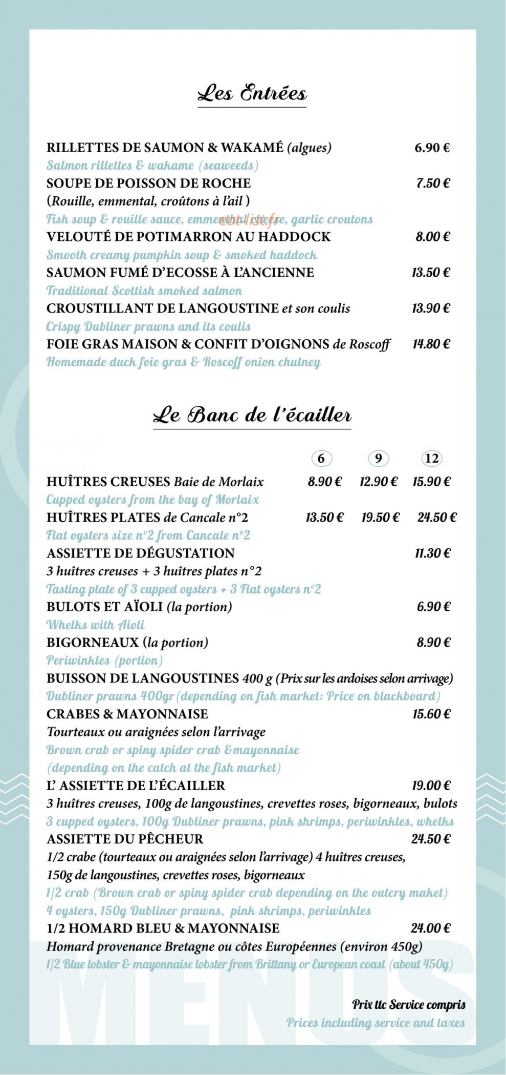 Chez Janie — carte page 3