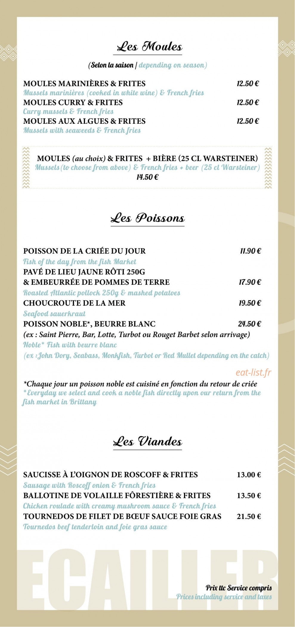 Chez Janie — carte page 5