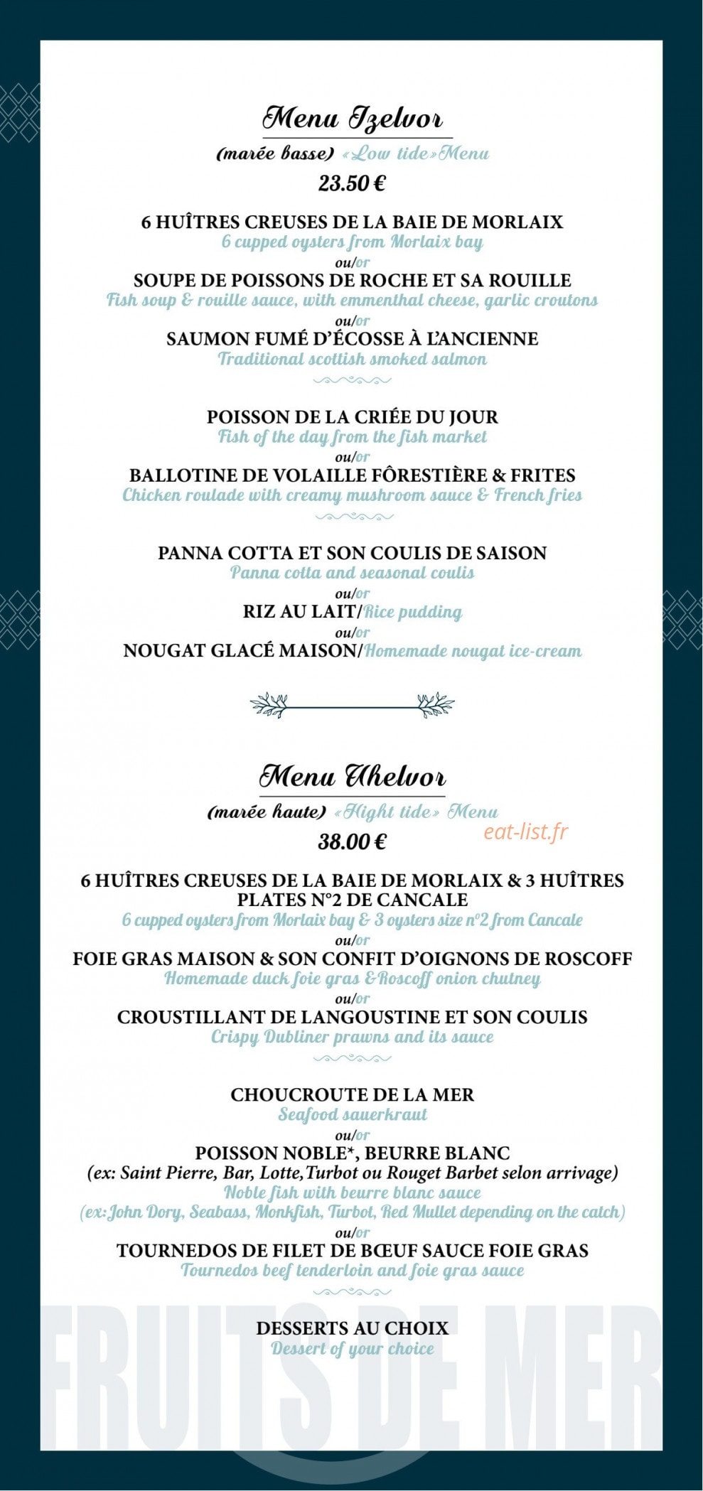 Chez Janie — carte page 6
