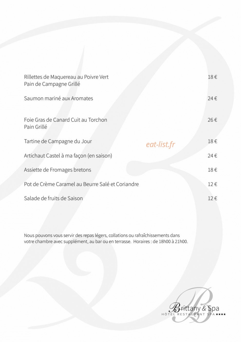 Le Brittany — carte page 14