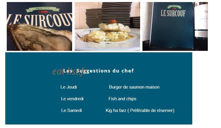 Le Surcouf — carte page 2