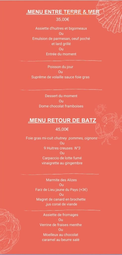 Les Alizes — carte page 2