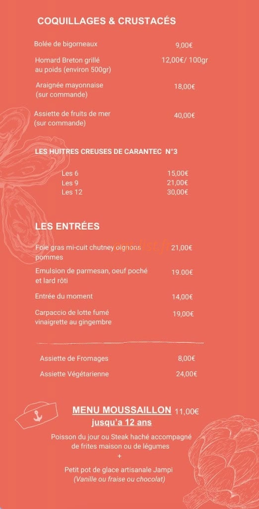 Les Alizes — carte page 1