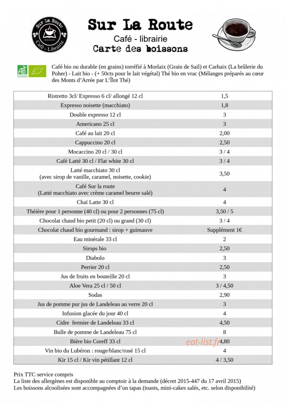 Sur la route — carte page 1