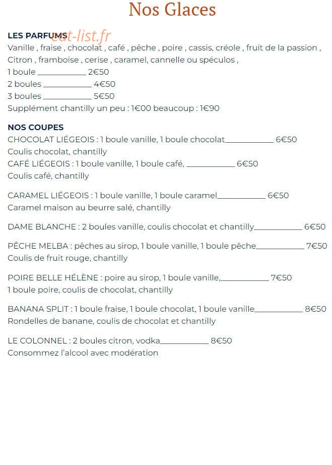 Auberge de la Crêpe — carte page 7