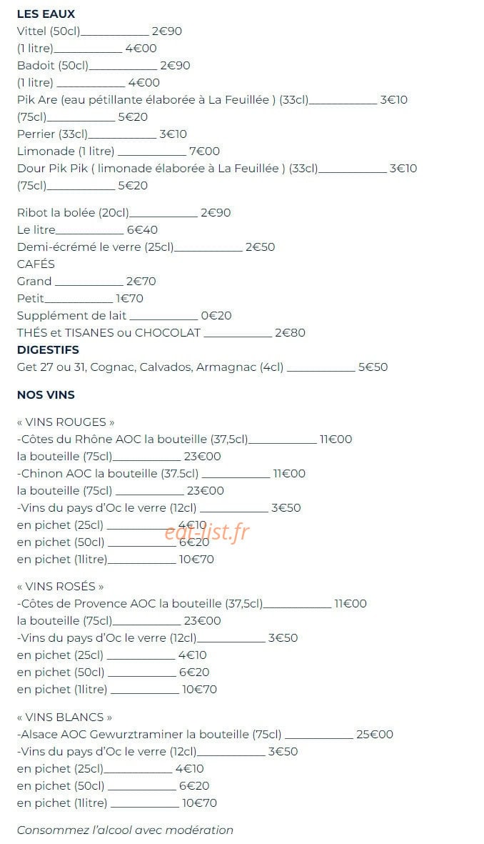 Auberge de la Crêpe — carte page 9