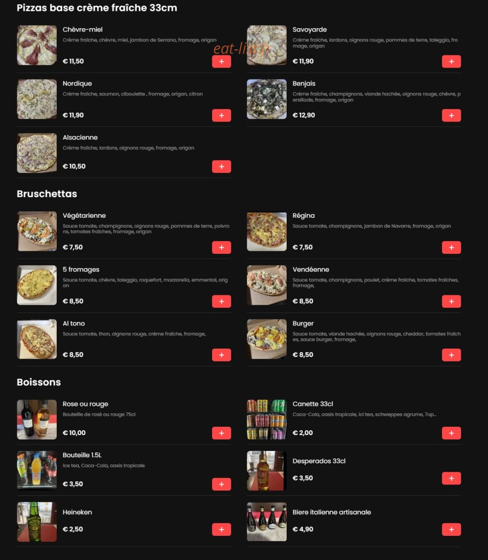 Ti Bigoud Pizz — carte page 2