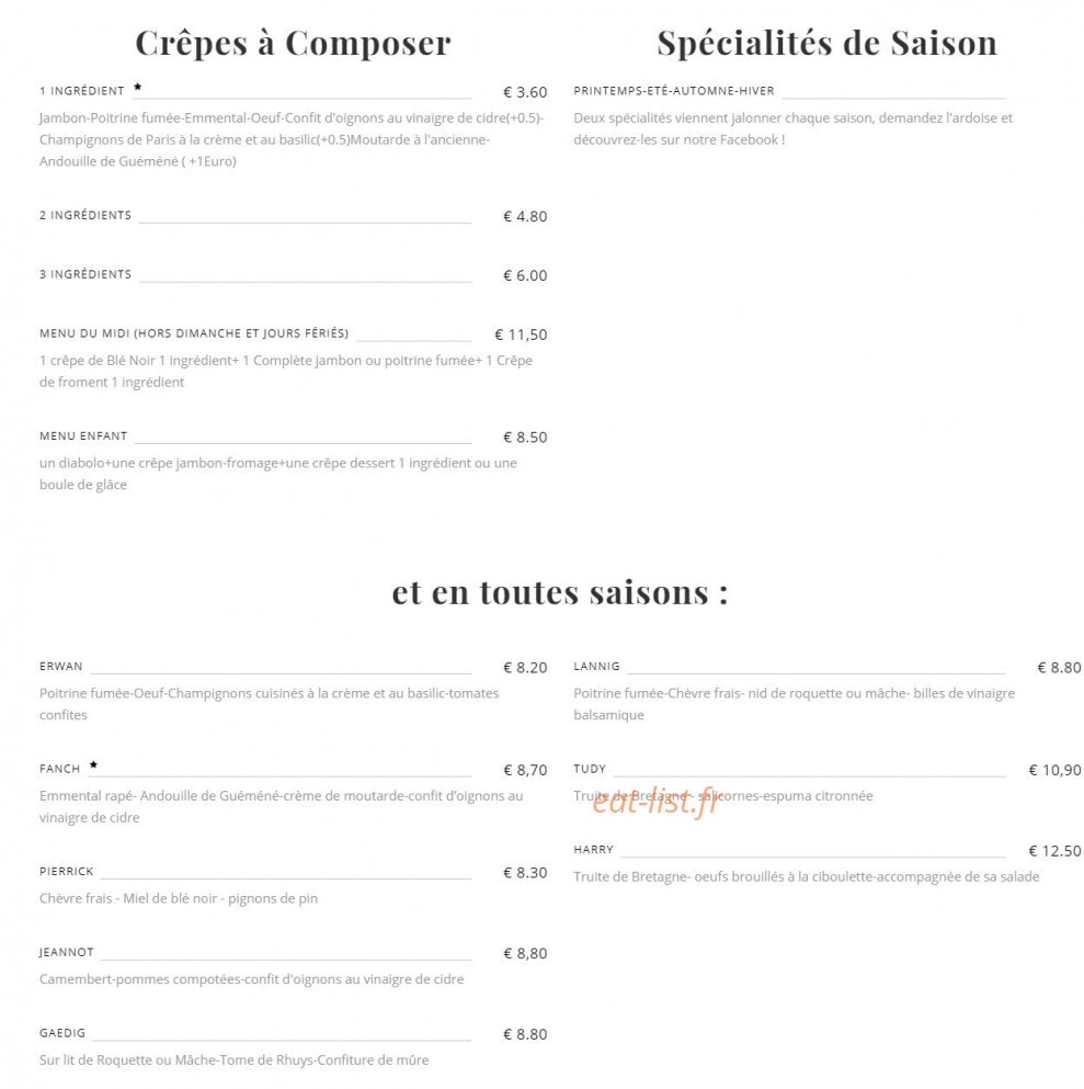 Le Jardin Saint Germain — carte page 1