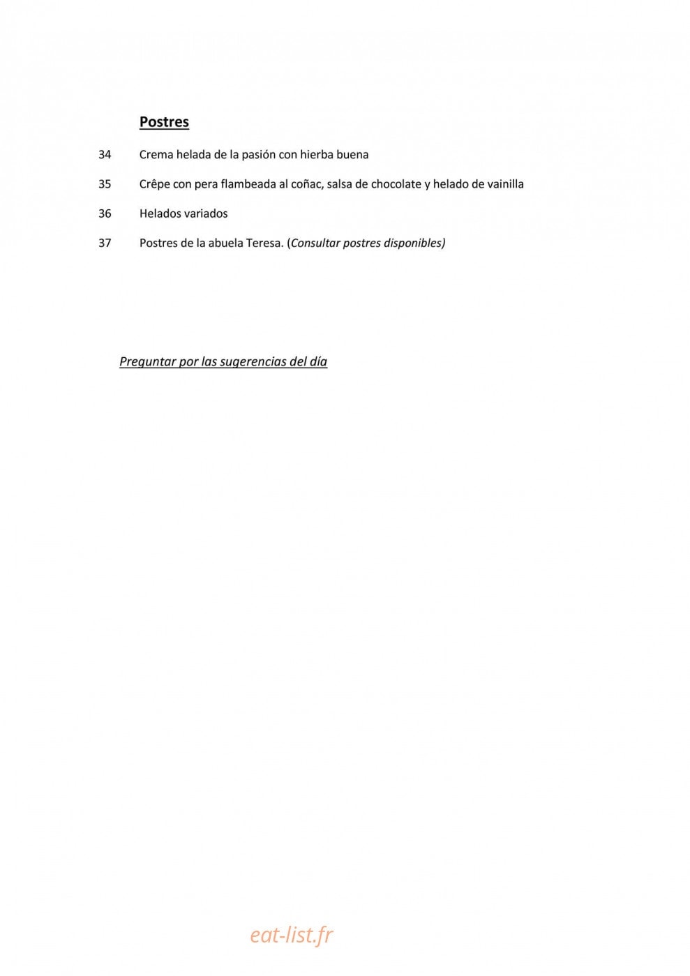 Finca Oasis las Palmeras — carte page 3