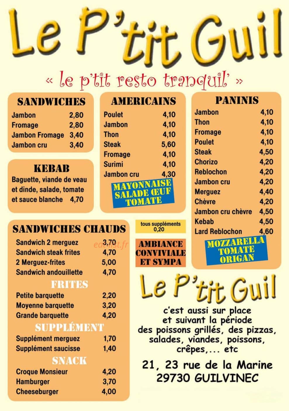Le P'tit Guil — carte page 2