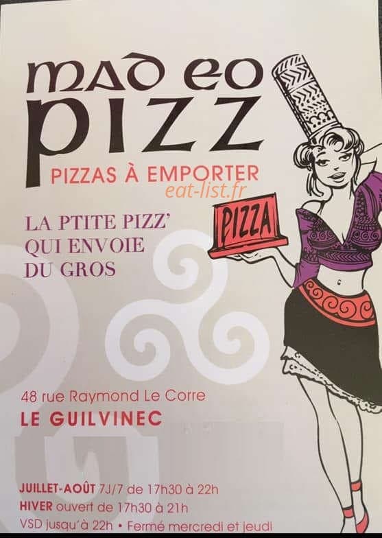 Mad eo pizz — carte page 1