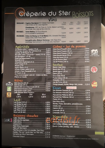 Creperie Du Ster — carte page 2