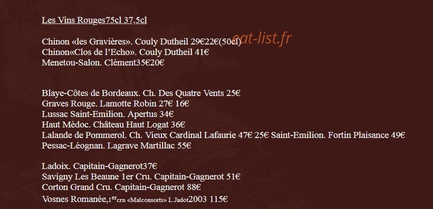Les Rochers — carte page 6