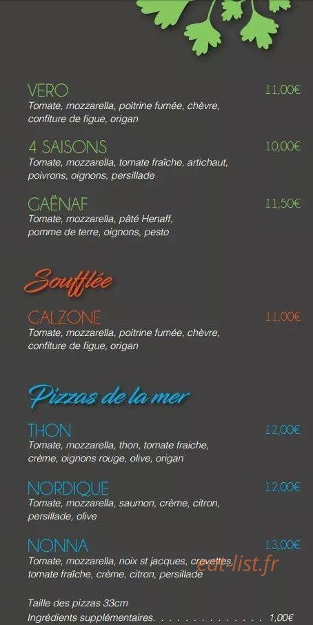 Pizzeria del Nonna — carte page 3