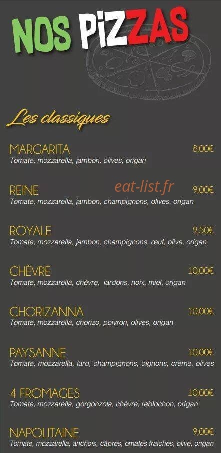 Pizzeria del Nonna — carte page 1