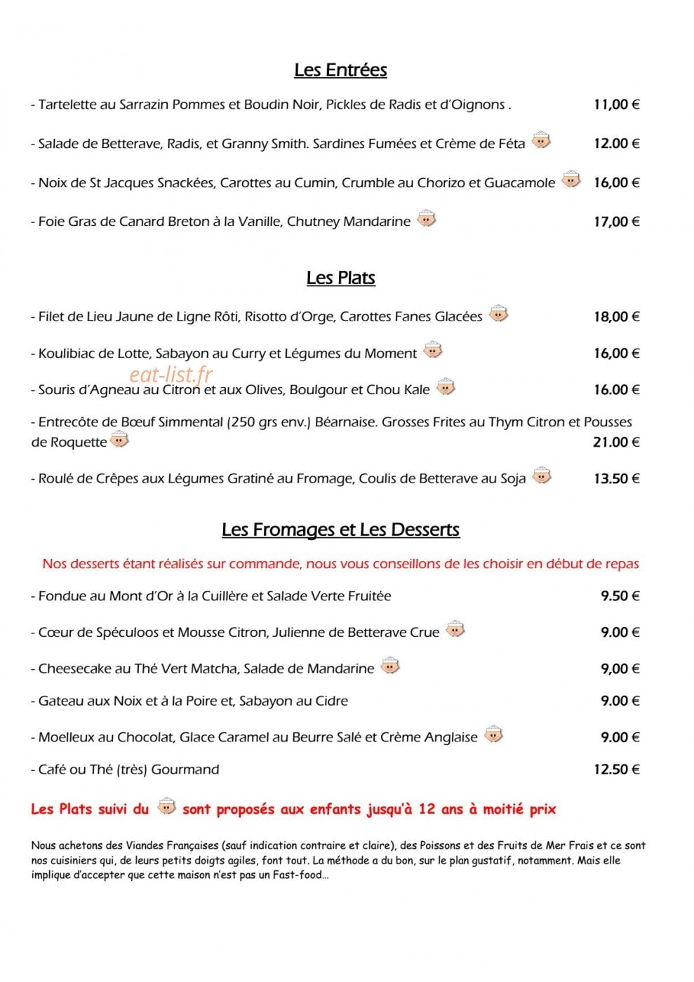 Au Roi Gradlon — carte page 2
