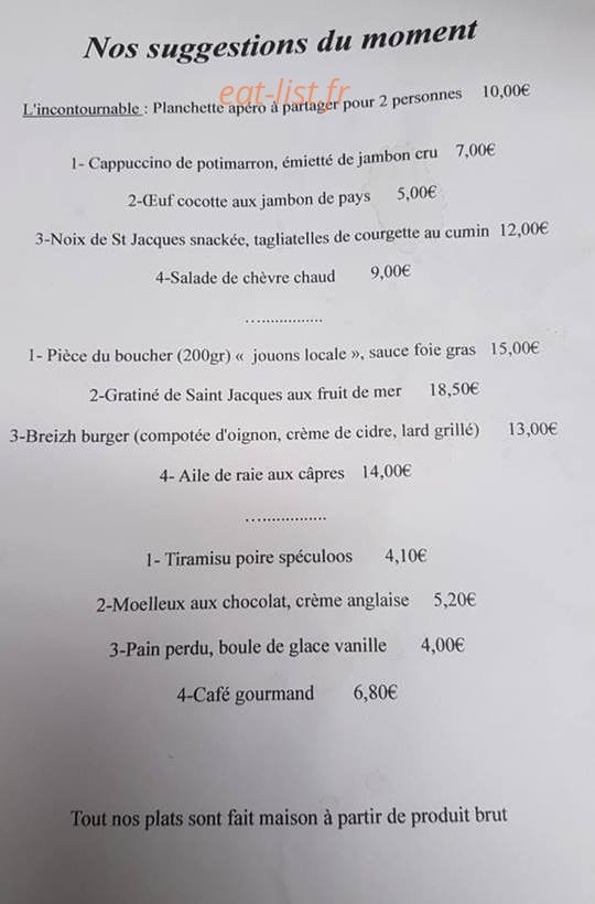 Café du quai — carte page 1