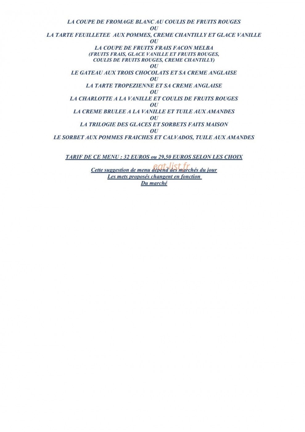 La Plage — carte page 3