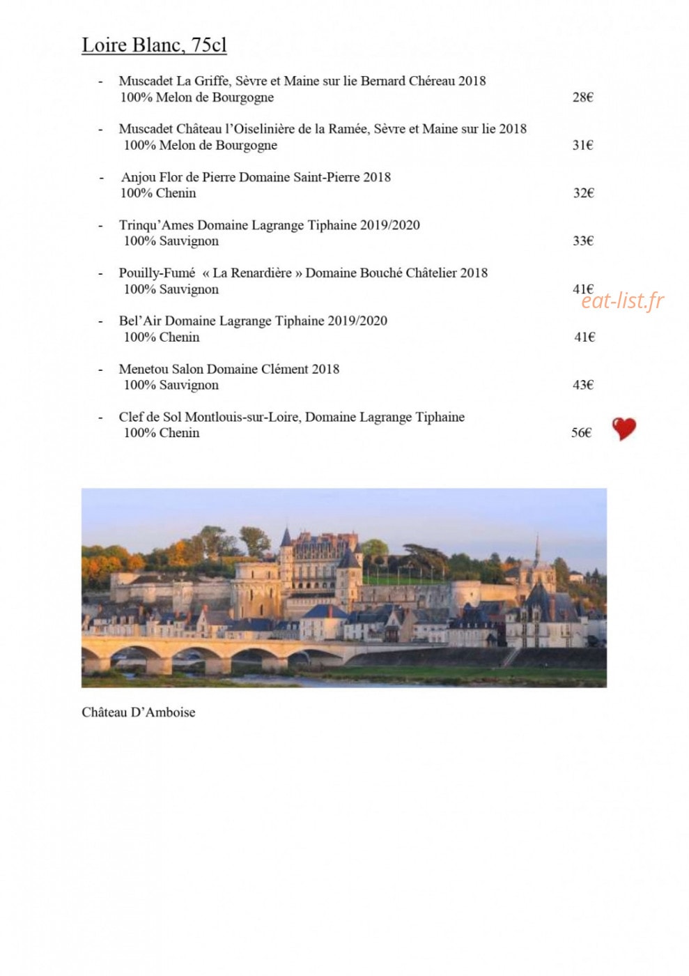 Restaurant Le Goyen — carte page 9