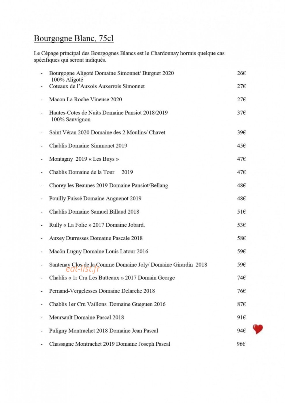 Restaurant Le Goyen — carte page 13