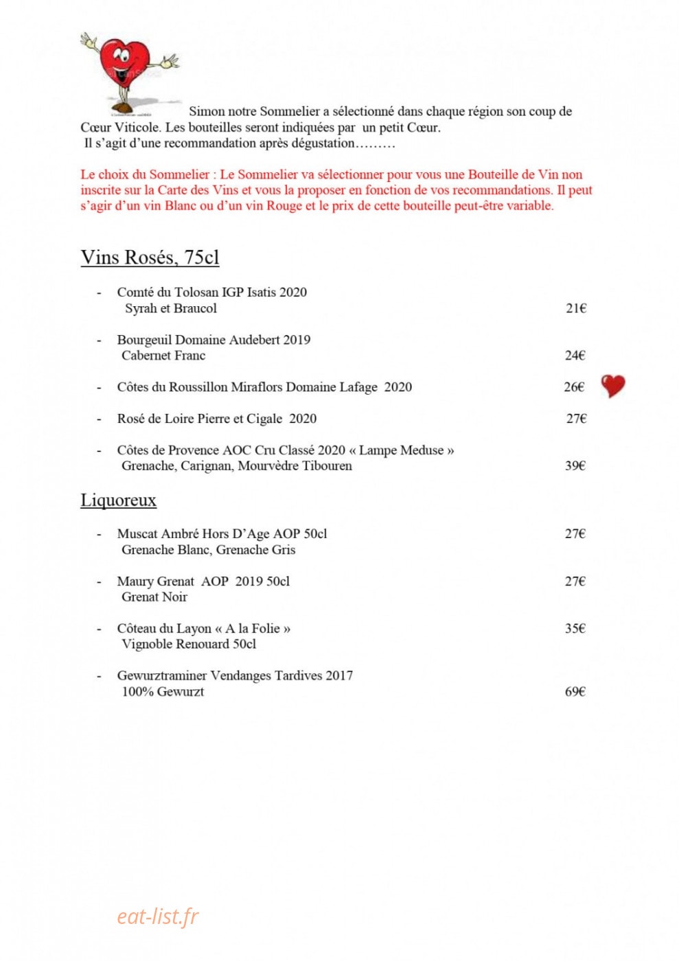 Restaurant Le Goyen — carte page 7