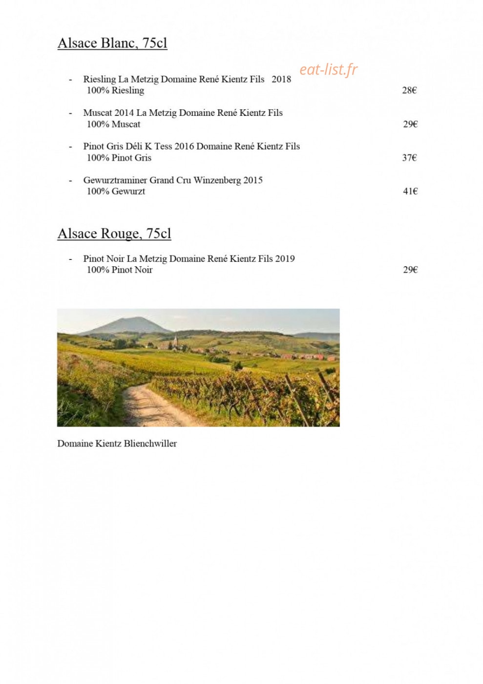 Restaurant Le Goyen — carte page 8
