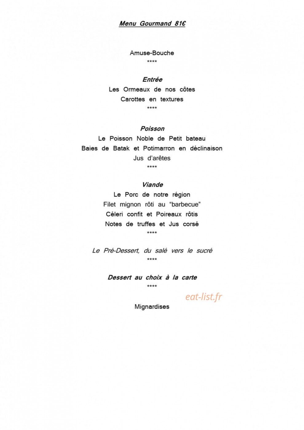 Restaurant Le Goyen — carte page 4