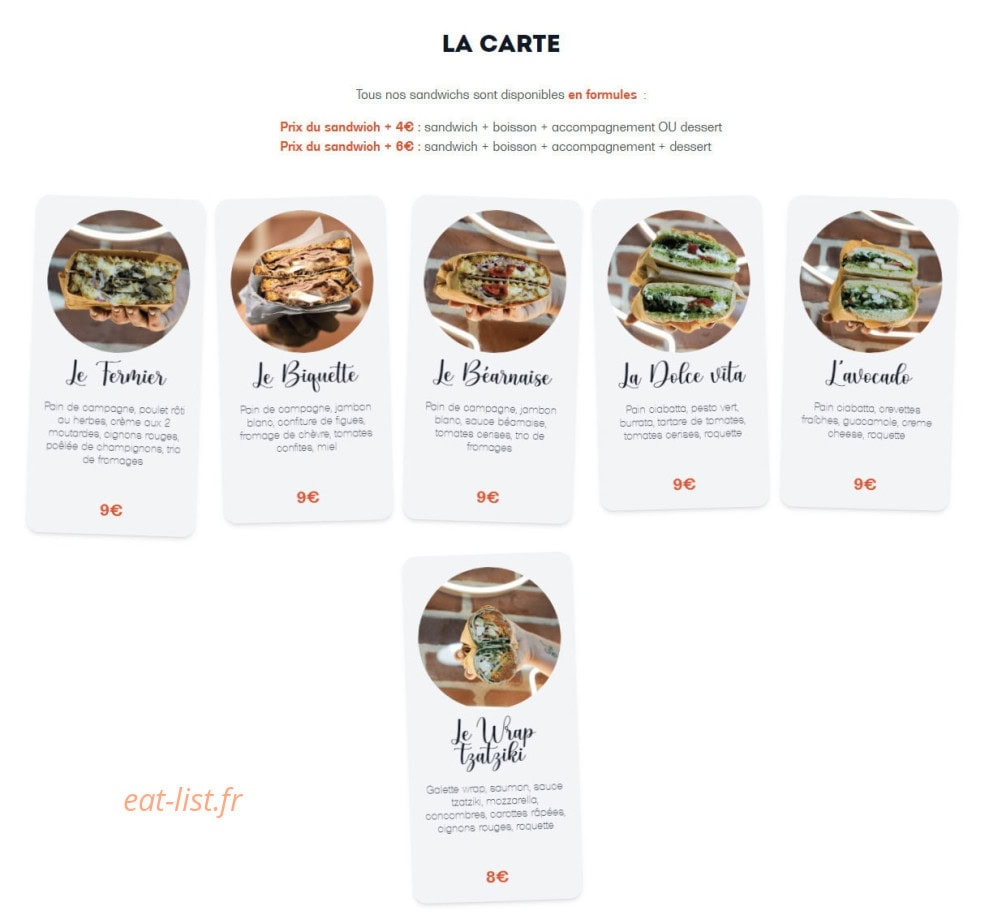 A la cool — carte page 10