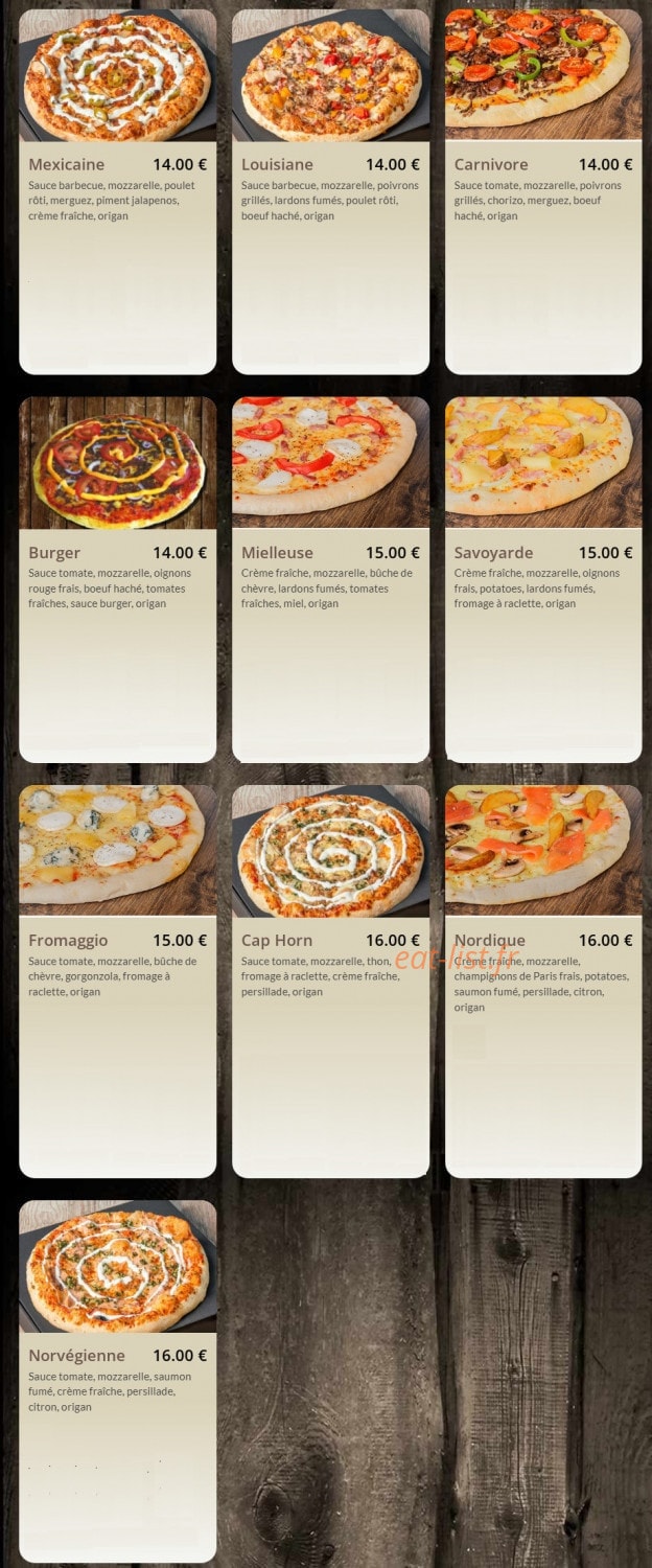 Doog Pizza — carte page 2