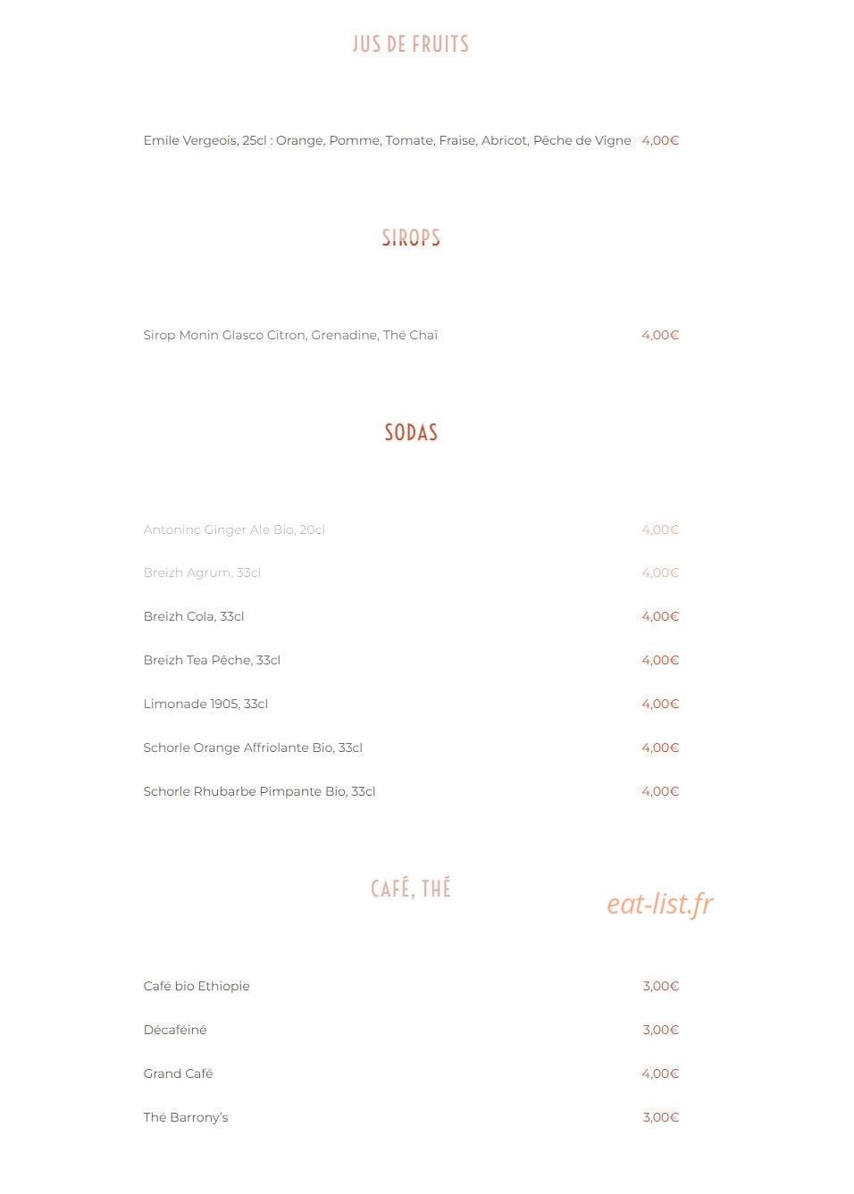 Le Jardin des Saveurs — carte page 10