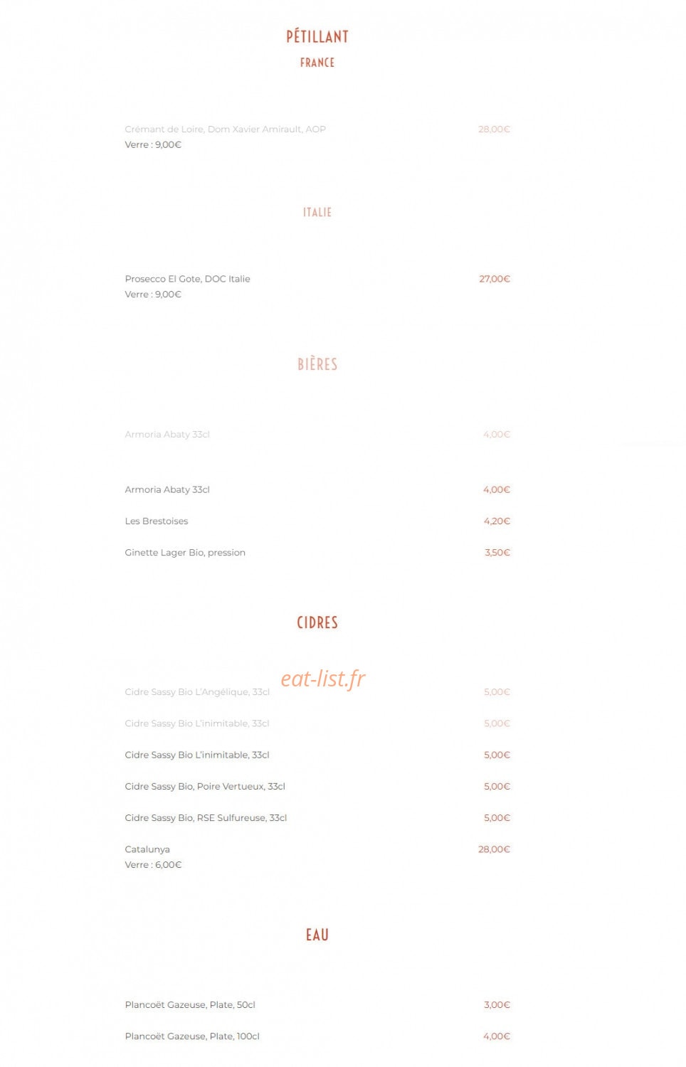 Le Jardin des Saveurs — carte page 9