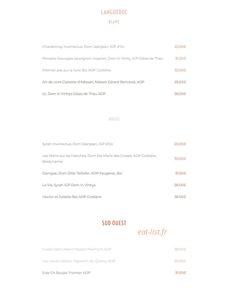 Le Jardin des Saveurs — carte page 6
