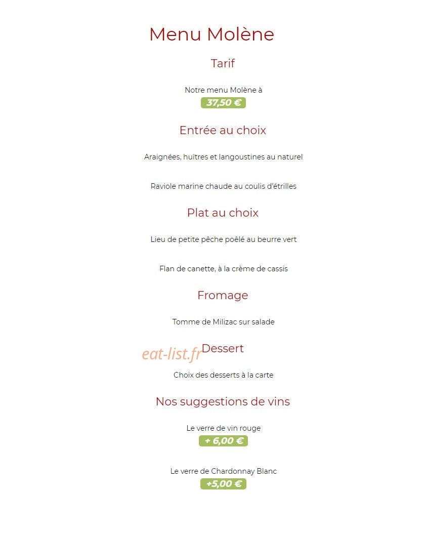 Auberge du vieux puits — carte page 3