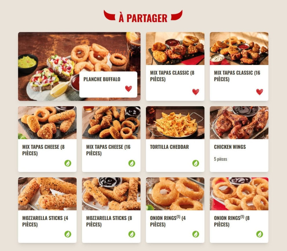 Buffalo Grill — carte page 4