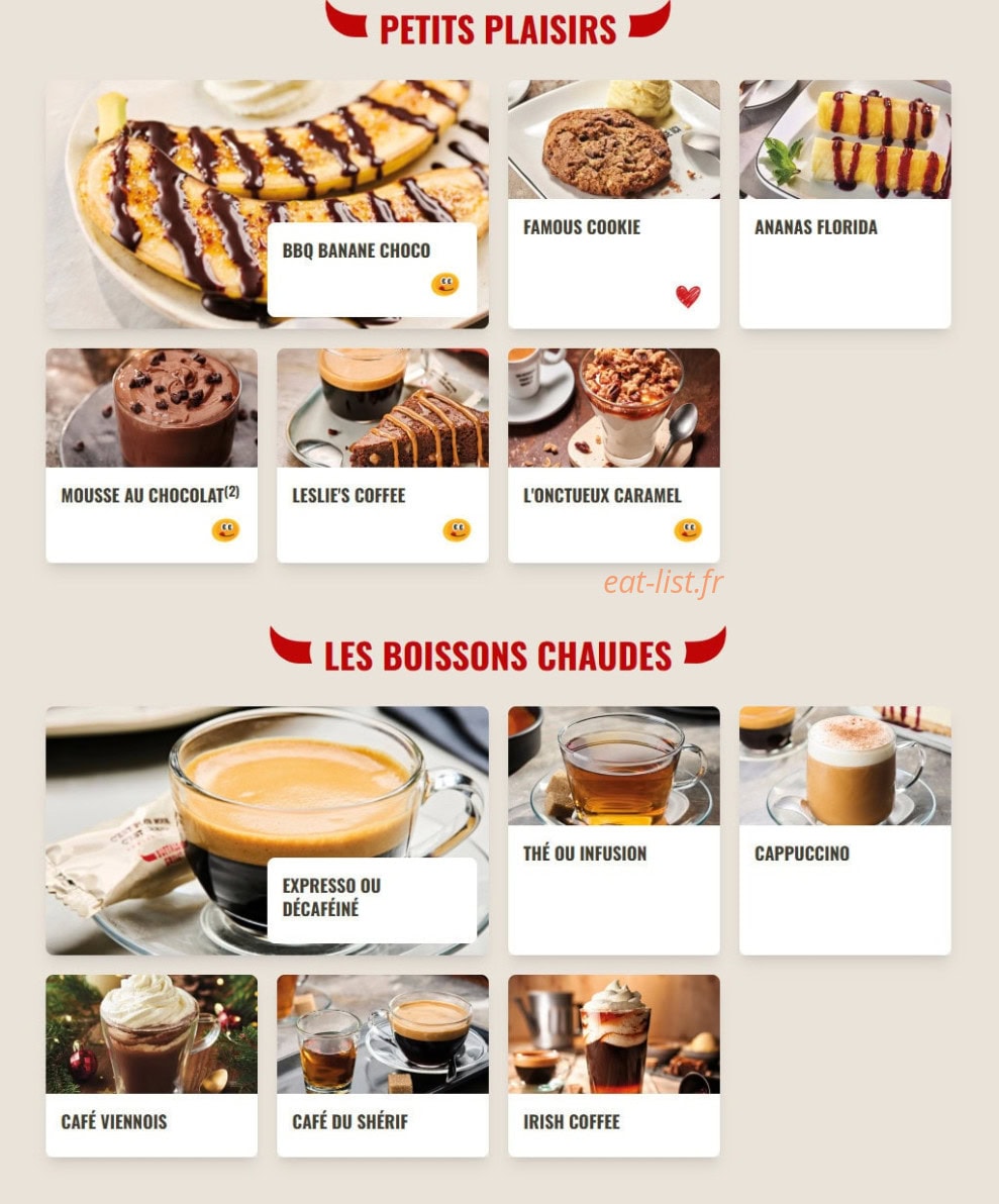 Buffalo Grill — carte page 16