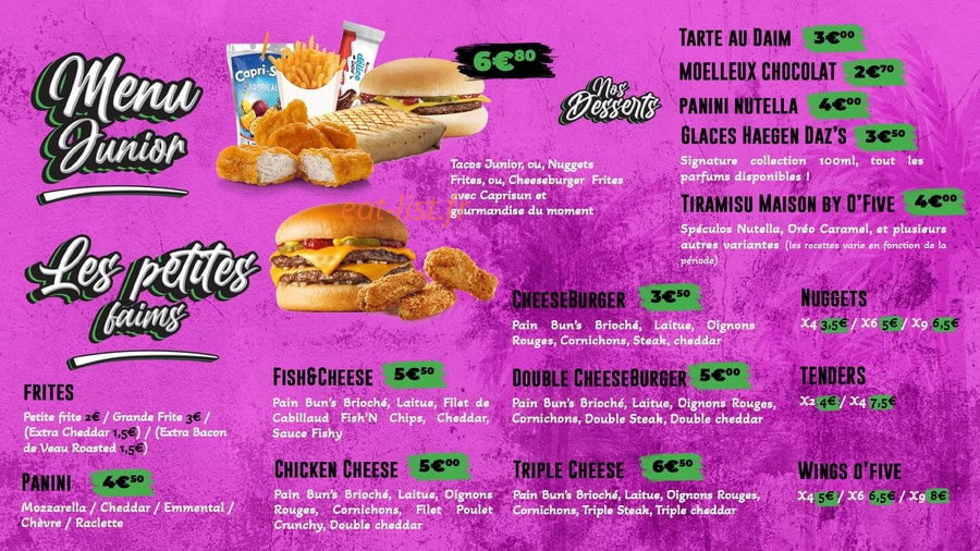 O Five — carte page 4