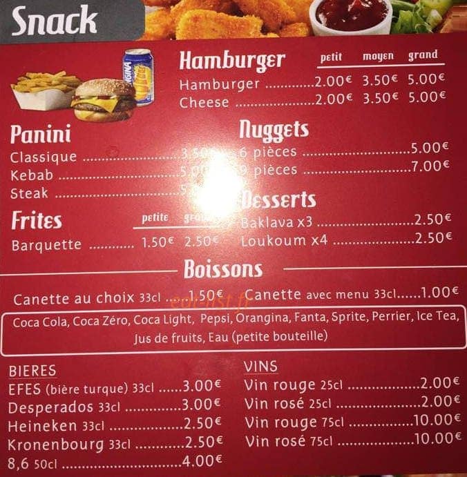 Le Délicieux Kebab — carte page 4