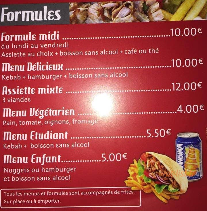 Le Délicieux Kebab — carte page 2