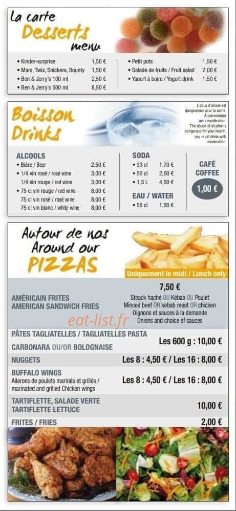 Royal Pizz — carte page 7