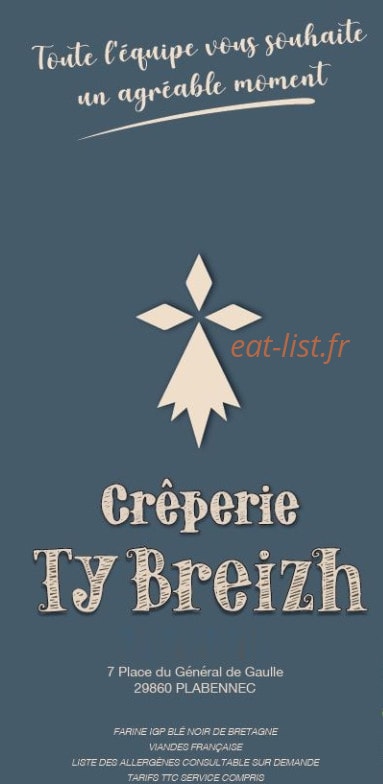 Crêperie Ty Breizh — carte page 5