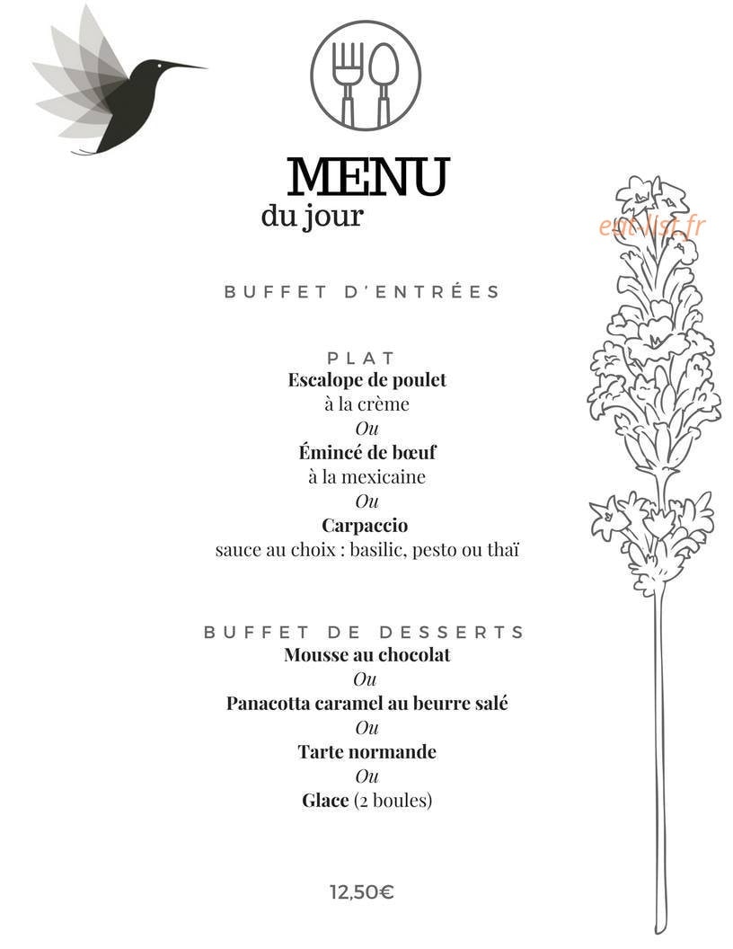 Le Colibri — carte page 1