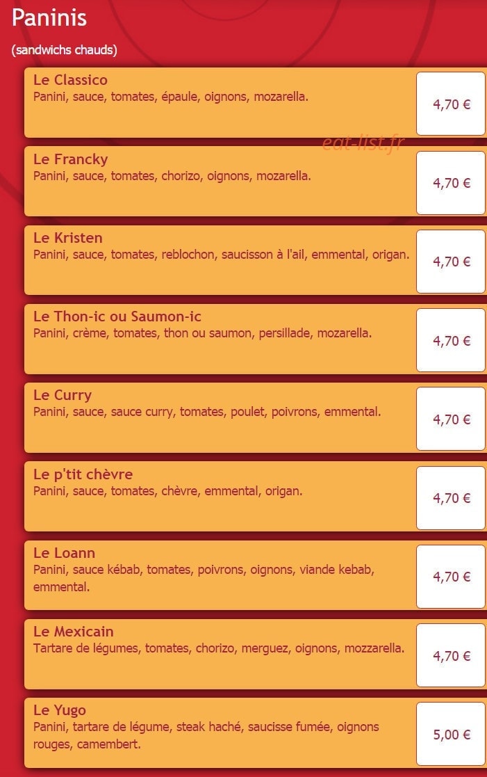 Lucky Pizza — carte page 5