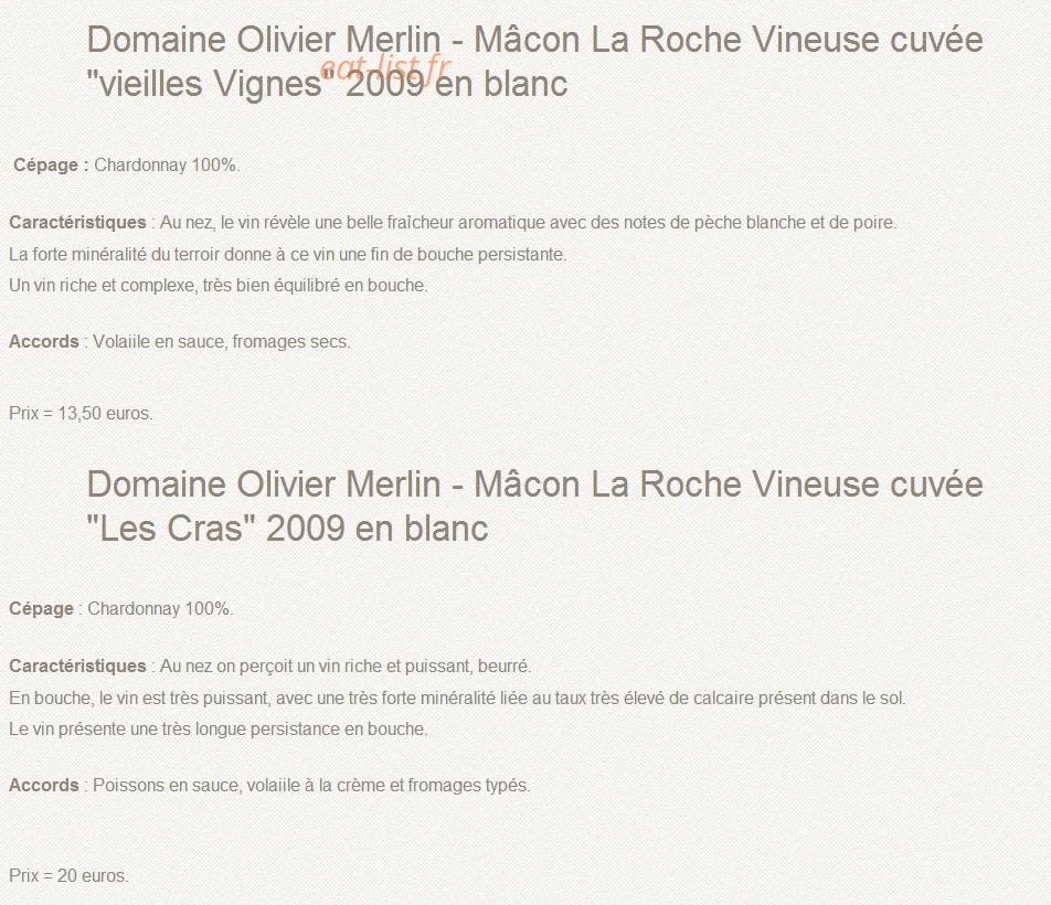 Petits Plats et Gourmandises — carte page 7