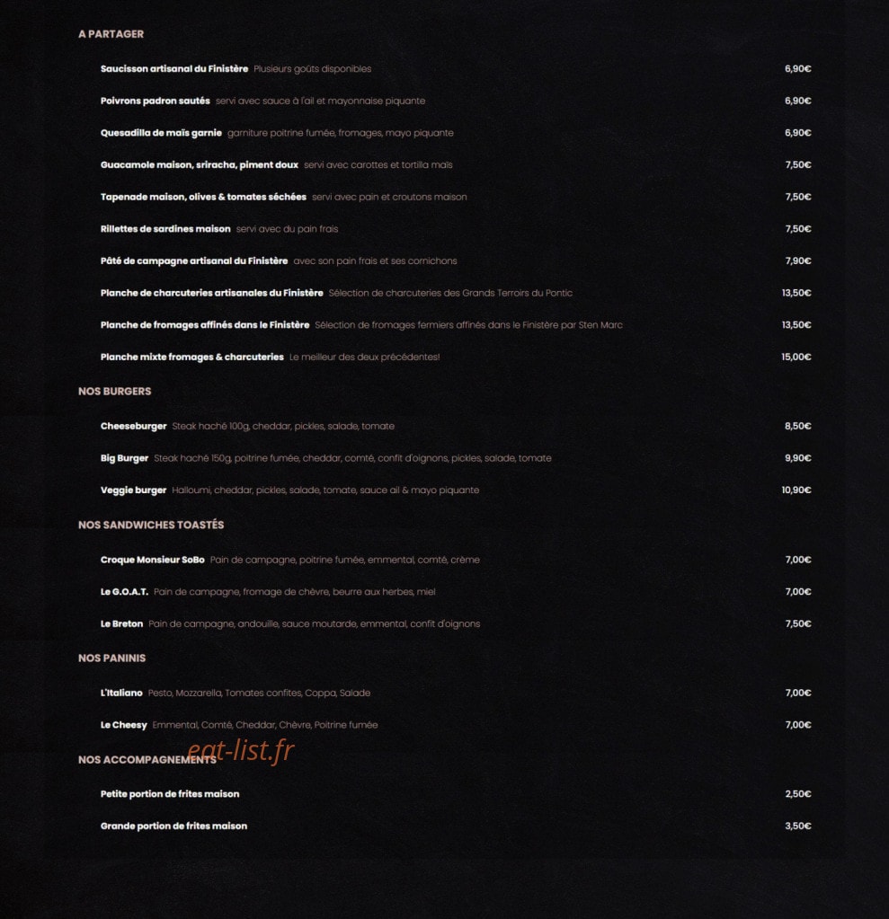 Les Embruns — carte page 1