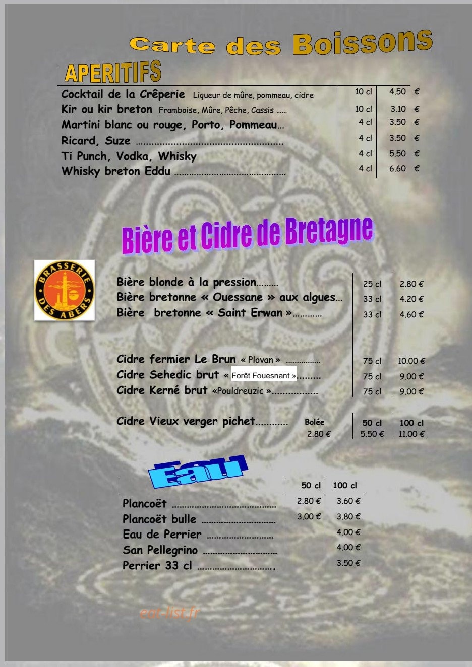 Crêperie du Pont — carte page 5