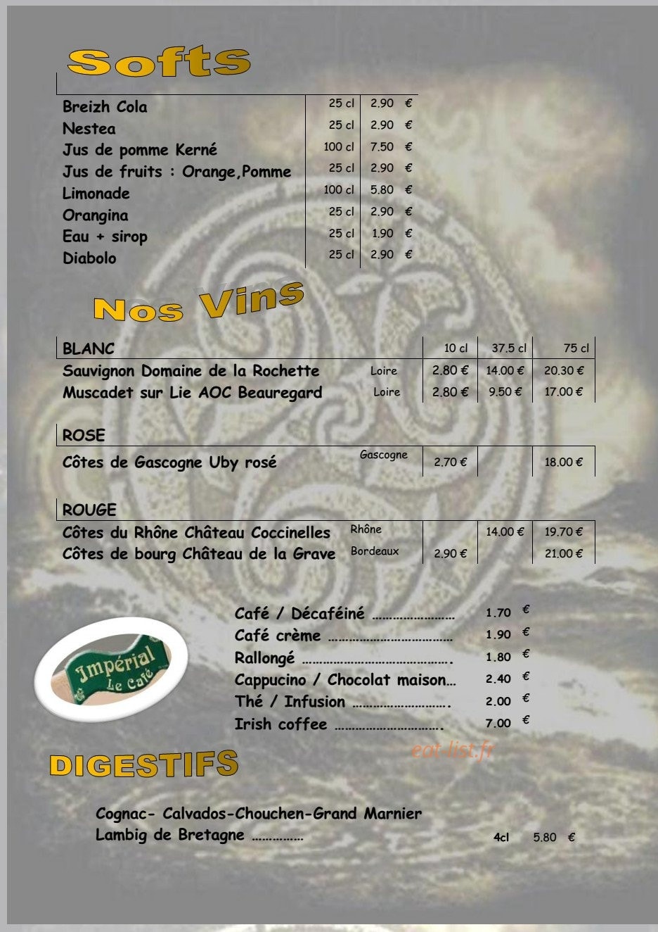 Crêperie du Pont — carte page 6