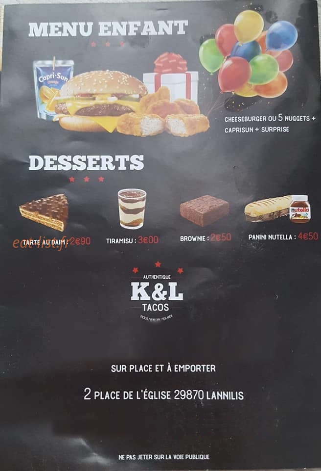 K&l tacos — carte page 3